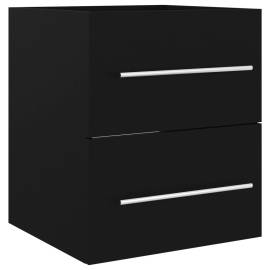Dulap de chiuvetă, negru, 41x38,5x48 cm, pal, 2 image
