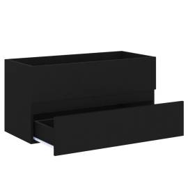 Dulap de chiuvetă, negru, 90x38,5x45 cm, pal, 4 image