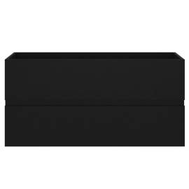 Dulap de chiuvetă, negru, 90x38,5x45 cm, pal, 5 image