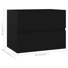 Mască de chiuvetă, negru, 60 x 38,5 x 45 cm, pal, 7 image
