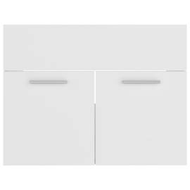 Set mobilier de baie, 2 piese, alb, pal, 9 image