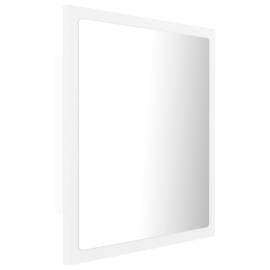 Oglindă de baie cu led, alb, 40x8,5x37 cm, pal, 8 image