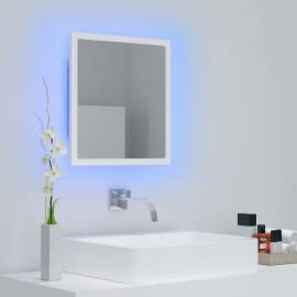 Oglindă de baie cu led, alb, 40x8,5x37 cm, pal, 4 image