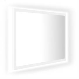 Oglindă de baie cu led, alb, 60x8,5x37 cm, pal, 2 image
