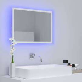 Oglindă de baie cu led, alb, 60x8,5x37 cm, pal, 3 image