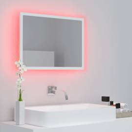 Oglindă de baie cu led, alb, 60x8,5x37 cm, pal, 5 image