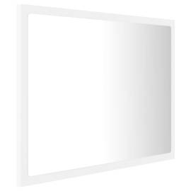 Oglindă de baie cu led, alb, 60x8,5x37 cm, pal, 7 image