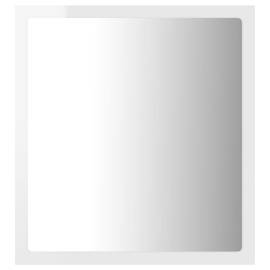 Oglindă de baie cu led, alb extralucios, 40x8,5x37 cm, pal, 6 image