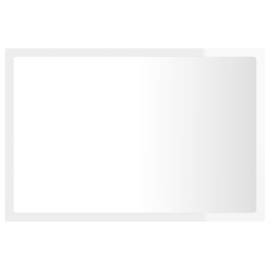 Oglindă de baie cu led, alb extralucios, 60x8,5x37 cm, pal, 6 image