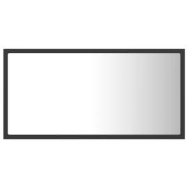 Oglindă de baie cu led, gri, 80x8,5x37 cm, pal, 7 image