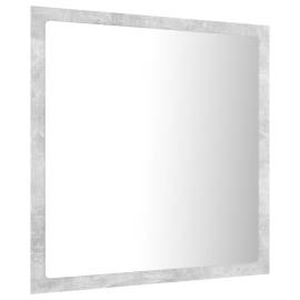 Oglindă de baie cu led, gri beton, 40x8,5x37 cm, pal, 7 image