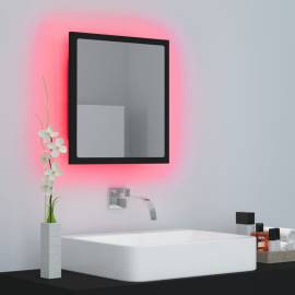 Oglindă de baie cu led, negru, 40x8,5x37 cm, pal, 4 image