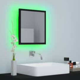 Oglindă de baie cu led, negru, 40x8,5x37 cm, pal, 3 image