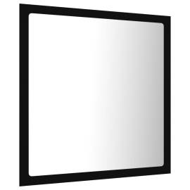 Oglindă de baie cu led, negru, 40x8,5x37 cm, pal, 7 image