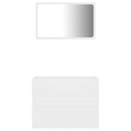 Set mobilier de baie, 2 piese, alb, pal, 7 image