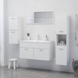 Dulap de baie, alb, 30 x 30 x 130 cm, pal, 5 image