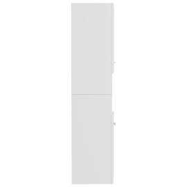 Dulap de baie, alb extralucios, 30 x 30 x 130 cm, pal, 6 image