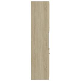 Dulap de baie, stejar sonoma, 30 x 30 x 130 cm, pal, 7 image
