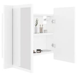 Dulap de baie cu oglindă și led, alb, 60x12x45 cm, 7 image