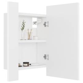 Dulap de baie cu oglindă & led, alb, 40x12x45 cm, 7 image