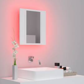 Dulap de baie cu oglindă & led, alb, 40x12x45 cm, 5 image