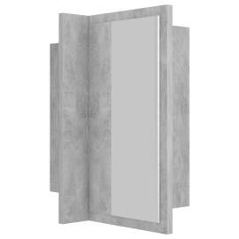 Dulap de baie cu oglindă & led, gri beton, 40x12x45 cm, 11 image