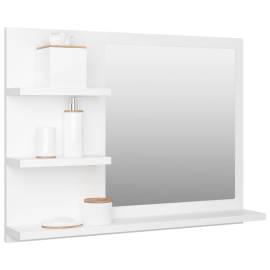 Oglindă de baie, alb, 60 x 10,5 x 45 cm, pal, 3 image
