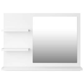 Oglindă de baie, alb, 60 x 10,5 x 45 cm, pal, 5 image