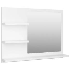 Oglindă de baie, alb, 60 x 10,5 x 45 cm, pal, 2 image