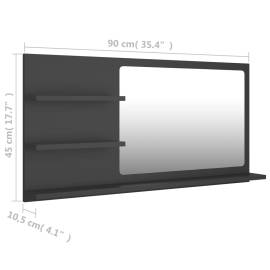 Oglindă de baie, gri , 90 x 10,5 x 45 cm, pal, 7 image
