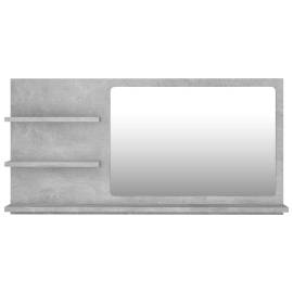Oglindă de baie, gri beton, 90 x 10,5 x 45 cm, pal, 5 image