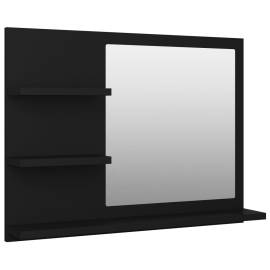 Oglindă de baie, negru, 60 x 10,5 x 45 cm, pal, 2 image