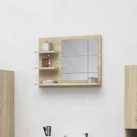 Oglindă de baie, stejar sonoma, 60 x 10,5 x 45 cm, pal