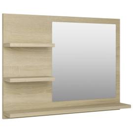 Oglindă de baie, stejar sonoma, 60 x 10,5 x 45 cm, pal, 2 image