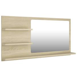 Oglindă de baie, stejar sonoma, 90 x 10,5 x 45 cm, pal, 2 image