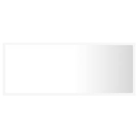 Oglindă de baie cu led, alb, 100x8,5x37 cm, pal, 7 image