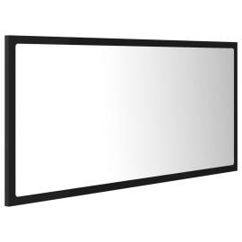 Oglindă de baie cu led, negru, 90x8,5x37 cm, pal, 7 image