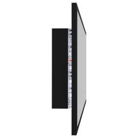 Oglindă de baie cu led, negru, 90x8,5x37 cm, pal, 8 image