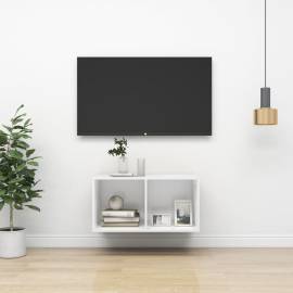 Dulap tv montat pe perete, alb, 37x37x72 cm, pal