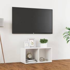 Comodă tv, alb extralucios, 72x35x36,5 cm, pal