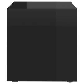 Comode tv, 4 buc., negru extralucios, 37x35x37 cm, pal, 6 image