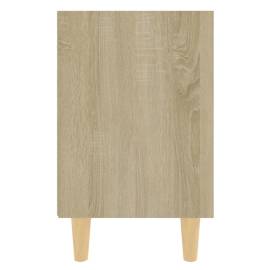 Noptiere picioare lemn masiv 2 buc., stejar sonoma, 40x30x50 cm, 6 image