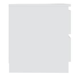 Noptieră, alb, 50x39x43,5 cm, pal, 5 image