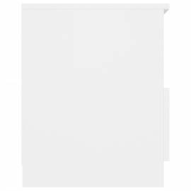 Noptiere, 2 buc., alb, 40x40x50 cm, pal, 6 image