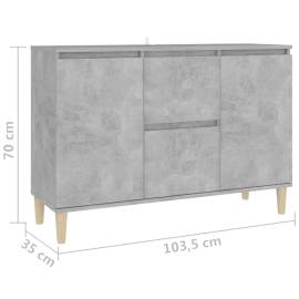 Servantă, gri beton, 103,5x35x70 cm, pal, 7 image