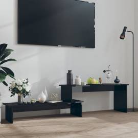 Comodă tv, negru extralucios, 180x30x43 cm, pal