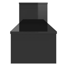 Comodă tv, negru extralucios, 180x30x43 cm, pal, 6 image