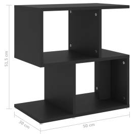 Dulap lateral, negru, 50x30x51,5 cm, pal, 7 image