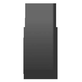 Dulap noptieră, negru extralucios, 60x26x60 cm, pal, 6 image