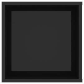 Dulap tv montat pe perete, negru extralucios, 102x35x35 cm, pal, 5 image